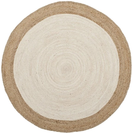 Safavieh 4 x 4 ft. Natural Fiber Hand Woven RugRound Ivory & Natural NF801M-4R